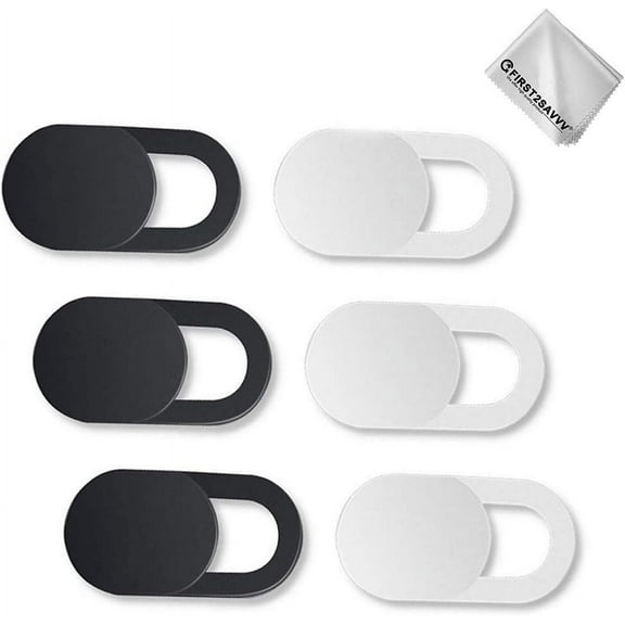 First2savvv 6 X Webcam Cover Slider, 0.7mm Ultra-Thin Plastic Web Camera Cover for MacBook Pro, Laptop, Mac, PC, Surfcase Pro, iPhone, Protecting Your Digital Life - LEN-Z-6