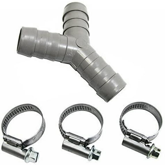 4 Your Home Universal Dishwasher Pipe Tube Y Piece Drain Hose Connector