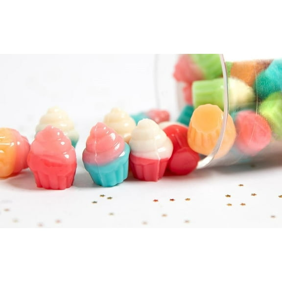 FirstChoiceCandy 3D Rainbow Juicy Gummy Candy ( 3D Cupcake -  2 Pound )