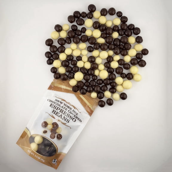 FirstChoiceCandy Assorted Flavors Chocolate Covered Roasted Espresso Beans (New York Mix -3.5 Oz, Pack of 3)
