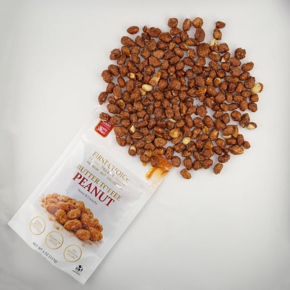 FirstChoiceCandy Butter Toffee Peanuts, Crunchy Roasted Candy Coated Peanuts ( 4 OZ- Pack Of 3 )