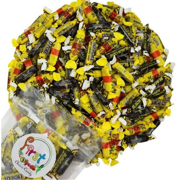 FirstChoiceCandy CLASSIC CHOCOLATE , PEANUT , CARAMEL MIX TAFFY - ( Black Cow, Slo Poke , Mary Jane, 2 Pound )