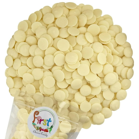 FirstChoiceCandy Coating Melting Chocolate Wafers, Decorating Melting Chocolate Discs (2 Pound, White Chocolate)