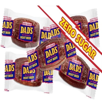 FirstChoiceCandy Dad's Sugar Free Root Beer Barrels Hard Candy, Individually Wrapped in Resealable Bag. (2 Pound)