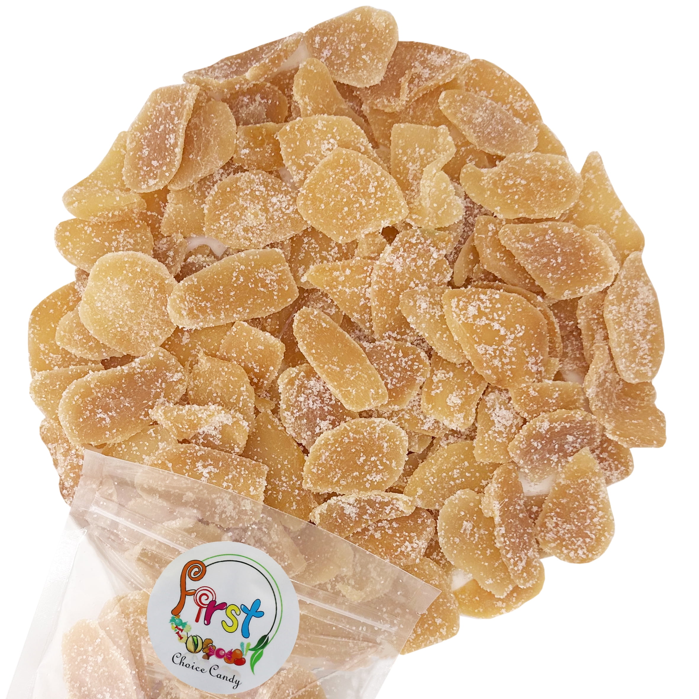 FirstChoiceCandy Dried Crystallized Ginger Slices, Sweet and Spicy Ginger -5  Pound