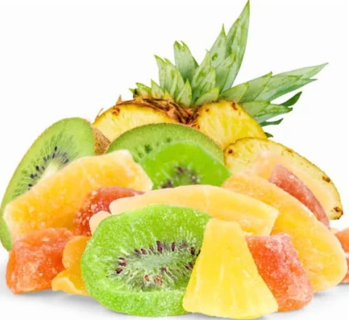 FirstChoiceCandy Dried Mixed Tropical Fruit (Papaya chunks, Kiwi slices, Mango slices and Pineapple Chunks - 5 Pound )