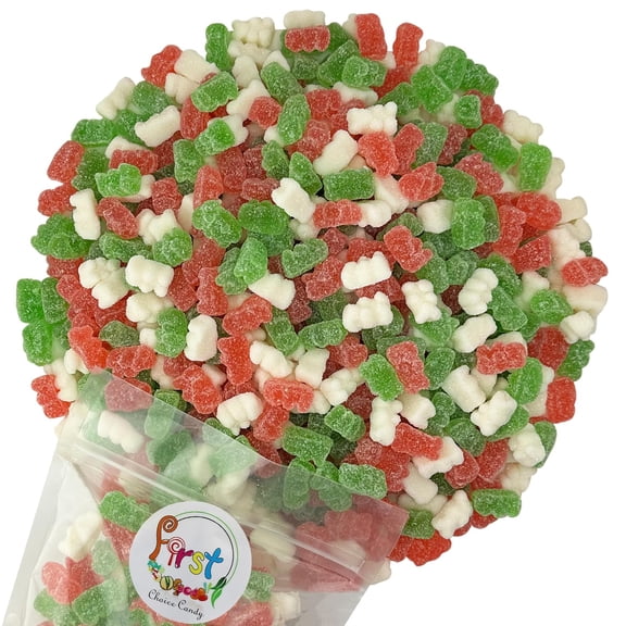 FirstChoiceCandy Fun Sour Gummy Bears ( Christmas Mix- 2 Pound )