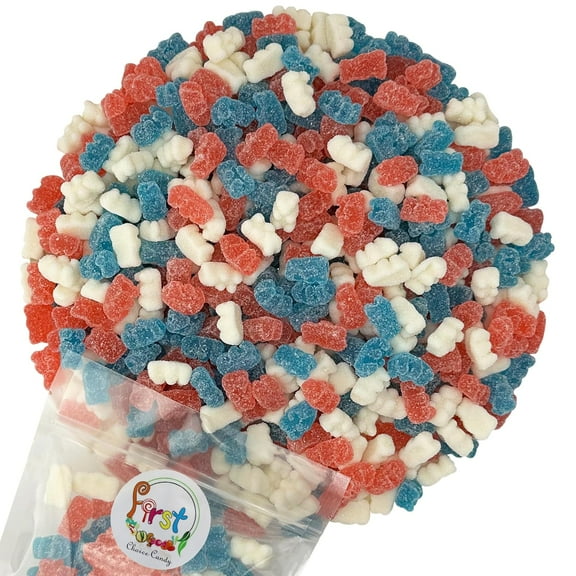 FirstChoiceCandy Fun Sour Gummy USA Patriotic , Freedom Mix Bears - 5 Pound