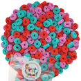 thumbnail image 1 of FirstChoiceCandy Gummy Rings, Fruit Flavored Crunchy Coating, Assorted Tropical Punch, Grape, Cherry, Chewy Sweet Treats, Resealable Bag (2 Pound), 1 of 5