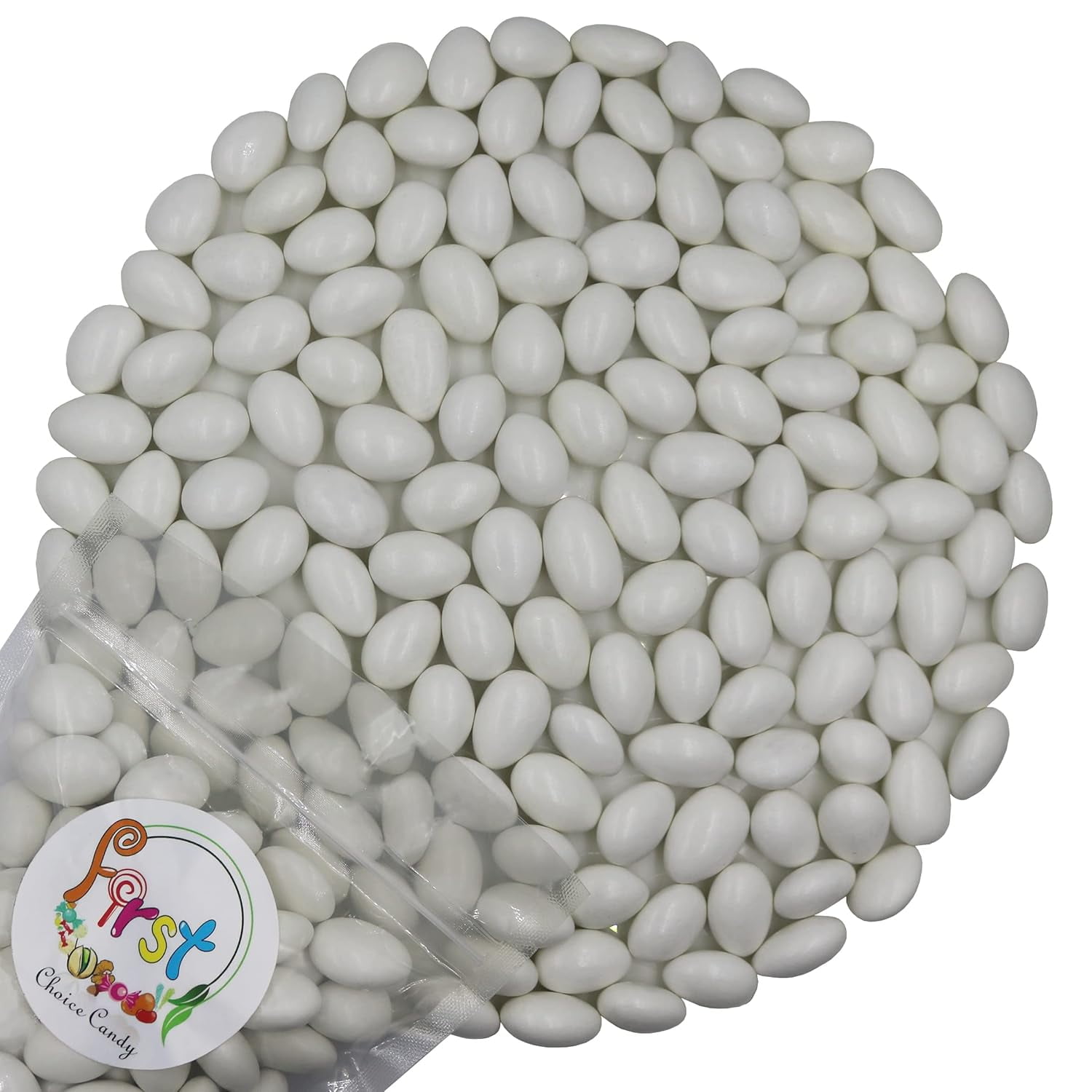 FirstChoiceCandy Jordan Almonds (White, 2.5 Pound)