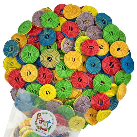 FirstChoiceCandy Licorice Wheels Gummy Candy (Two Faced Rainbow, 5 Pound)