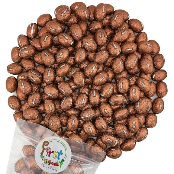 FirstChoiceCandy Milk Chocolate Foil Wrapped Balls ( Footballs, 5 Pound )