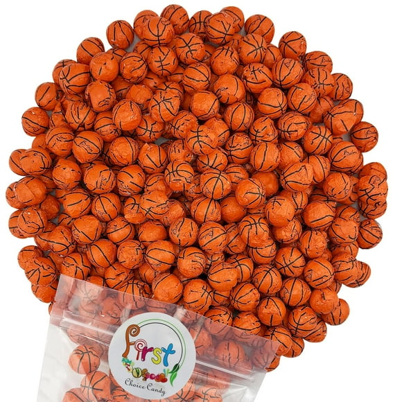 FirstChoiceCandy Milk Chocolate Foil Wrapped Balls ( basketballs , 2 Pound )