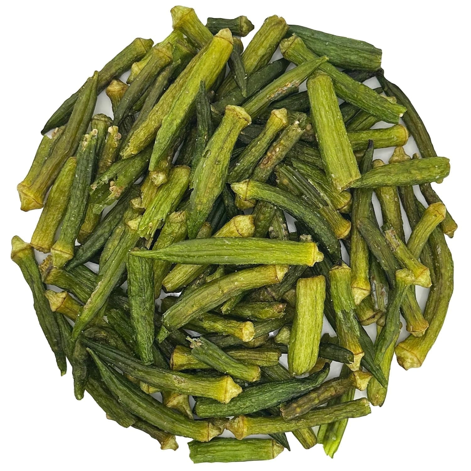 FirstChoiceCandy Natural Dried Okra Chips, Delicious Healthy Snack, No Sugar Added Crispy Veggie Chips, Seasoned with Sea Salt, Friend Vegatable Chips, Original Pack (2 Pound)