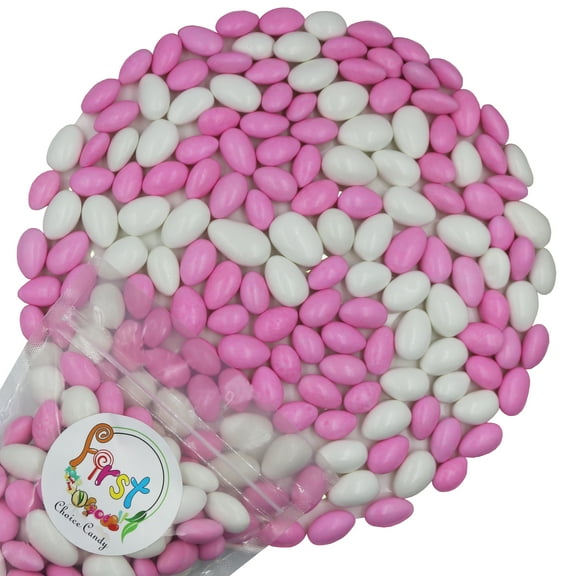FirstChoiceCandy Pastel Pink & White Jordan Almonds 1 Pound Resealable Bag