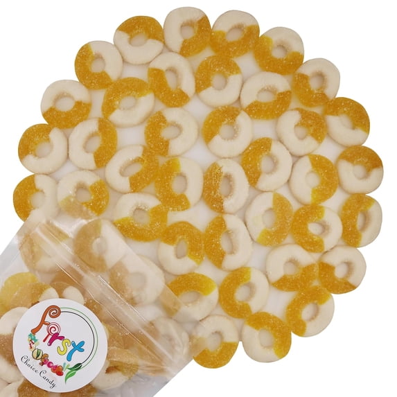 FirstChoiceCandy Pineapple Gummy Rings Candy, Sweet & Tangy Chewy Fruit Candy - 2 Pound