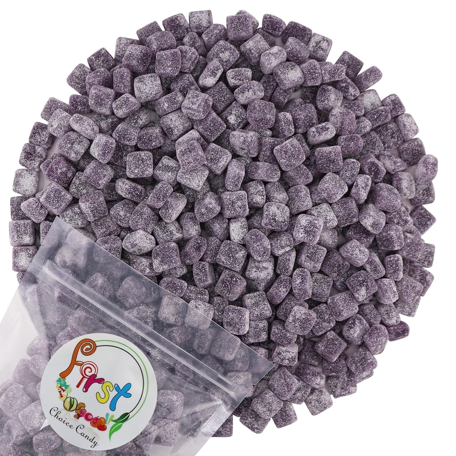 FirstChoiceCandy  Purple Grape Sour Chewy Cubes Candy (3 Pound, Grape)