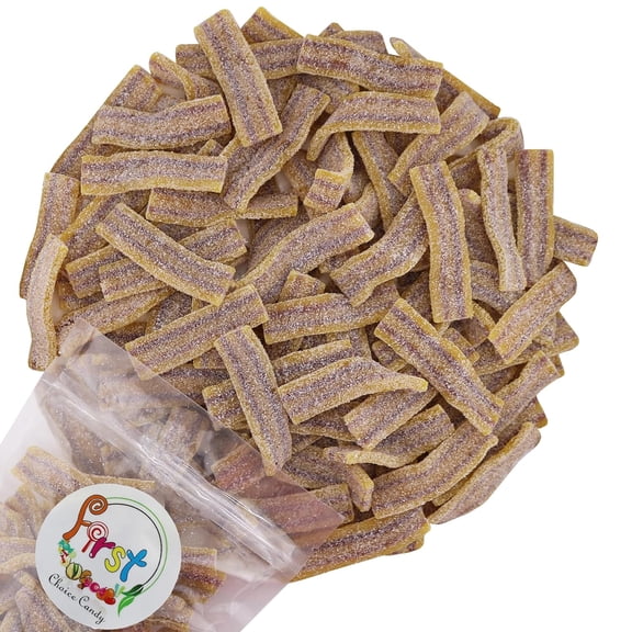 FirstChoiceCandy Sour Mini Strip Gummy Belts, Mini Bites Kosher Gummies ( Passion Fruit- 2 Pound )