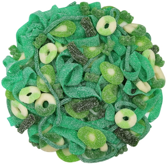 FirstChoiceCandy Sour Mix Gummies (Green Mix, 2 Pound)