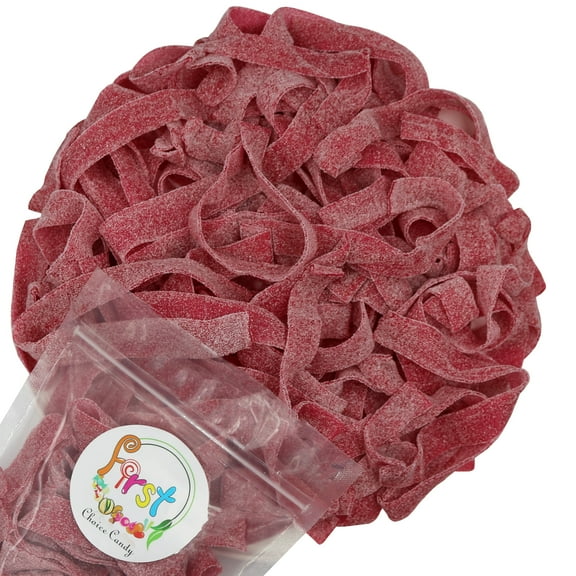 FirstChoiceCandy Sour Wild Cherry Belts 1 Pound Resealable Bag