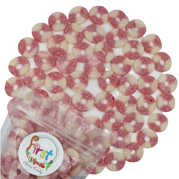 FirstChoiceCandy Sour Strawberry Mini Gummy Rings - 5 Pound