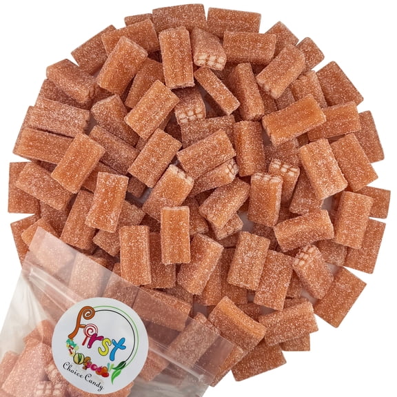 FirstChoiceCandy Strawberry Sour Gummy Bricks Chewy Sweet & Tangy Candy - 1 Pound