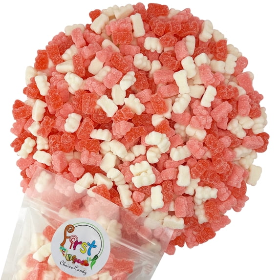 FirstChoiceCandy Valentine Feast Fun Sour Gummy Watermelon, Strawberry & Banana Bears -1 Pound