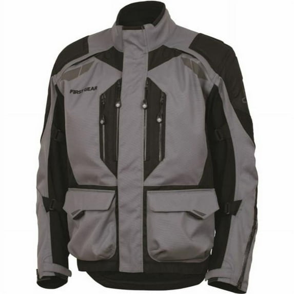 FirstGear Kathmandu 2.0 Mens Motorcycle Jacket Gray/Black SM