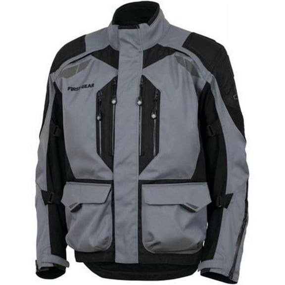 FirstGear Kathmandu 2.0 Mens Motorcycle Jacket Gray/Black XL