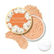 Firstfly Loose Setting Face Powder,Neutral Oil-Control Natural Tone, Minimize Pore, Smooth Lightweight Long Lasting Flawless Face Foundation Soft Focus Effect Makeup - Dark Skin Tone