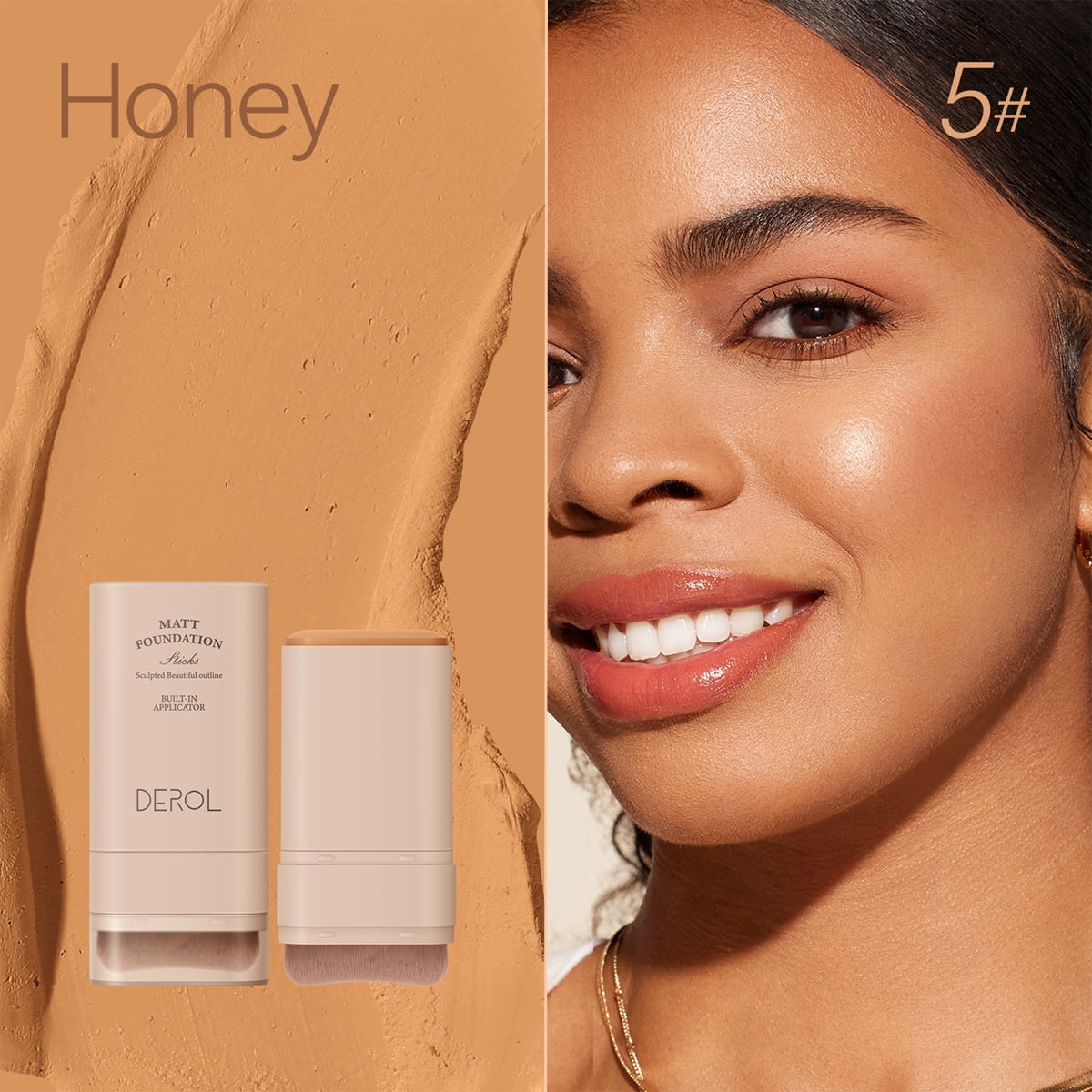 Firstfly Matte Hydrating Foundation Stick with Applicator,Full Coverage