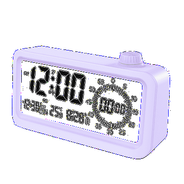 Firsting Electronic Alarm Clock Students Bedroom Luminous Digital Smart Clock, Purple