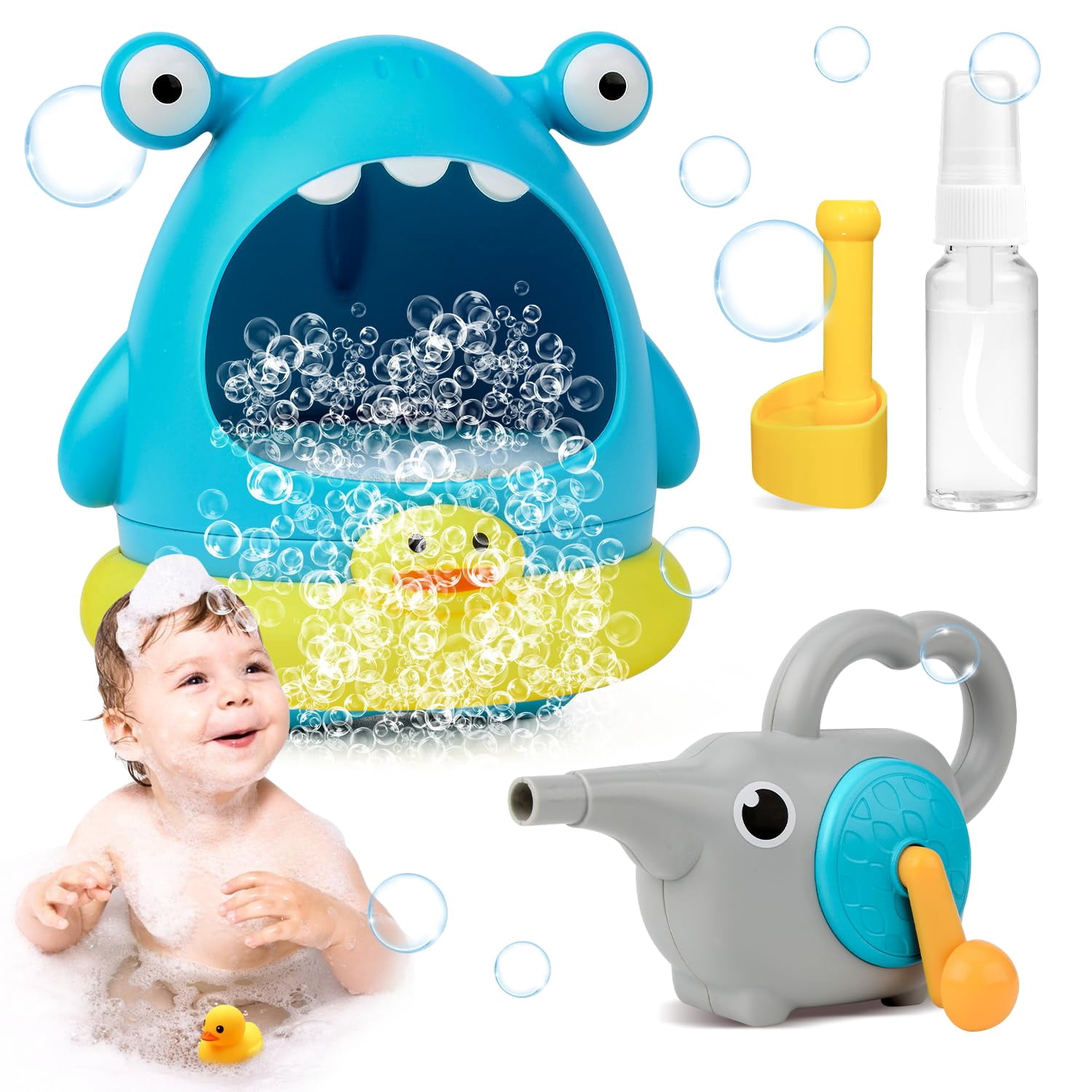 Firsting Shark Bath Bubble Machine Toddler Bath Toy - Baby Bubble Bath ...