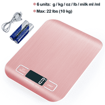 Firsting Small Kitchen Scale LED Digital Smart Food Scale for Weight Loss, Coffee, Baking, Cooking and Meal Pre, Pink