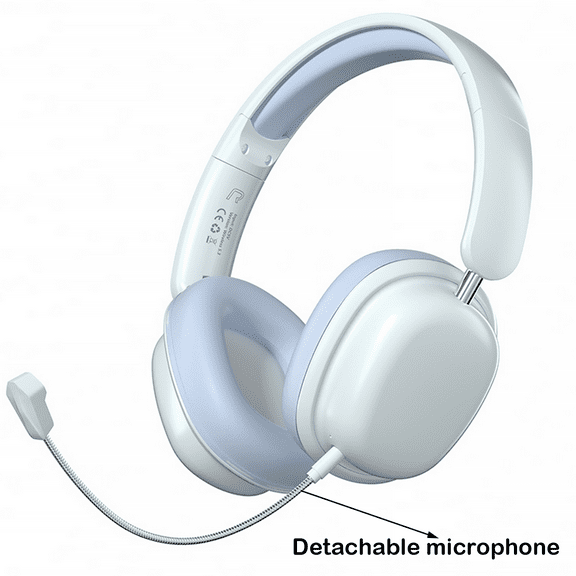 Firsting Wireless Headset Bluetooth Headphone Universal Noise Cancellation Mobile Game Headset Blue