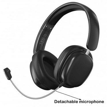 Firsting Wireless Headset Bluetooth Headphones Universal Noise Cancellation Game Headsets, Black