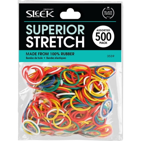 Sleek 500 Pack Assorted Rubber Bands