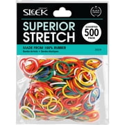 Sleek 500 Pack Assorted Rubber Bands