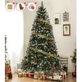 Photo 2 of 



Clearance
Visit the FIRSTNESS Store
Firstness 6ft Pre-Lit Artificial Christmas Tree w/ 1200 Branch Tips 300 LED Lights, 80 Pine Cones + Artificial Berries, Gold Ribbon & Snowflake Christmas Decorations, Metal Base