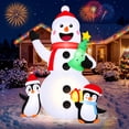 thumbnail image 1 of Firstness 6ft Christmas Inflatables, Snowman Penguin Christmas Tree Gift Box with LED Lights Xmas Blow ups for Outdoor Yard Party Decorations, 1 of 11