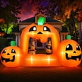 thumbnail image 1 of Firstness 8.5FT Halloween Inflatable,Pumpkin Photo with Lights for Party Yard Decorations, 1 of 11