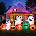thumbnail image 1 of Firstness 7ft Long Halloween Inflatable with Lights,Pumpkin Ghost Blow ups for Outdoor Decorations, 1 of 12