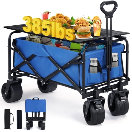 ULINE Large Foldable Outdoor Utility Wagon - Collapsible Cart for ...