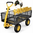 thumbnail image 1 of Firstness Heavy Duty Garden Cart, 1400 lbs Capacity Garden Wagon with ATV/Tractor Hitch & Removable Sides, Black, 1 of 11