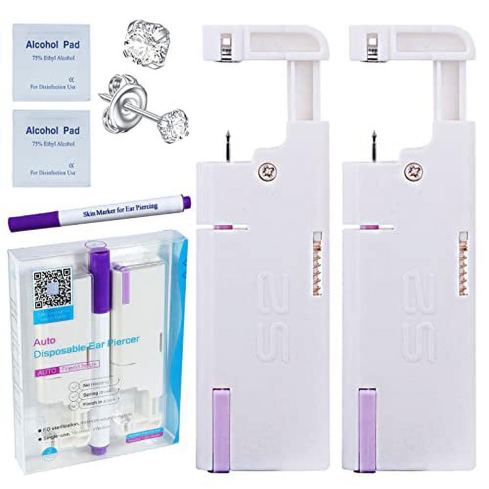 Firstomato 2PCS Disposable Ear Piercing Kit Aseptic Ear Piercing Gun