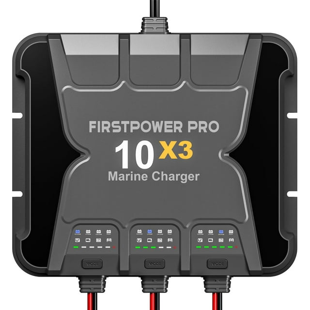Firstpower Pro 10X3 Marine Battery Charger 3Bank, 30A (10A/Bank) 12V
