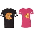 thumbnail image 1 of Firts Bite Love at Matching Couple Cotton Jerseys (Men Black / Women Pink) (Men XL / Women XXL), 1 of 3