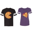 thumbnail image 1 of Firts Bite Love at Matching Couple Cotton Jerseys (Men Black / Women Purple) (Men XXL / Women M), 1 of 3