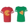 thumbnail image 1 of Firts Bite Love at Matching Couple Cotton Jerseys (Men Red / Women Green) (Men XL / Women M), 1 of 3
