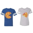 thumbnail image 1 of Firts Bite Love at Matching Couple Cotton Jerseys (Men Royal / Women Heather) (Men M / Women S), 1 of 3
